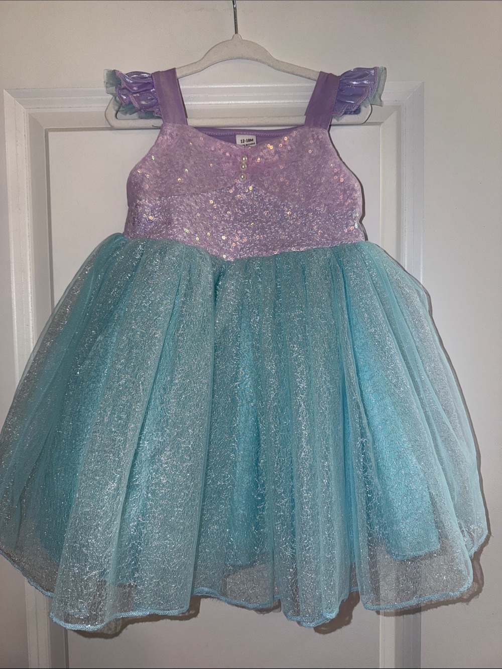 Girls Sparkle Mermaid Costume Dress - 12/18 Months